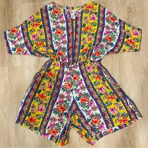 Vintage Floral Summer Boho Romper Shots Set. Vacation, Festival, GardenParty